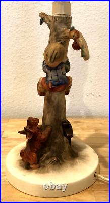 Vintage Lamp Goebel M. I. Hummel Out Of Danger Figurine Works Issues