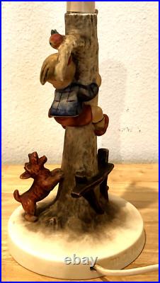 Vintage Lamp Goebel M. I. Hummel Out Of Danger Figurine Works Issues