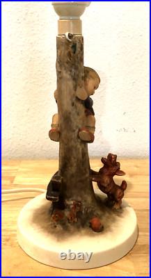 Vintage Lamp Goebel M. I. Hummel Out Of Danger Figurine Works Issues