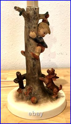 Vintage Lamp Goebel M. I. Hummel Out Of Danger Figurine Works Issues