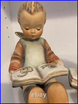 Vintage Large HUMMEL 5.5 Figurine BOOK WORM Boy/Girl BookEnds German SmStylized