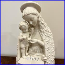 Vintage MJ Hummel Goebel 11.5 White Flower Madonna & Infant Jesus Full Bee Mark