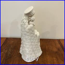 Vintage MJ Hummel Goebel 11.5 White Flower Madonna & Infant Jesus Full Bee Mark
