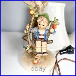 Vintage Pair of Hummel Goebel Apple Tree Boy & Girl Figurine Lamps 229 & 230