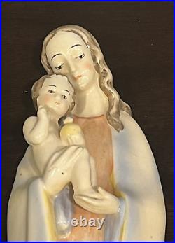 Vintage Rare 1950 Goebel Hummel Mary & Jesus Wall Hanging Statue 13 Signed 13D