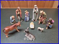 Vintage Rare Hummel Goebel 10 pc Nativity Figurine Set 1965 W Germany HX323 RARE