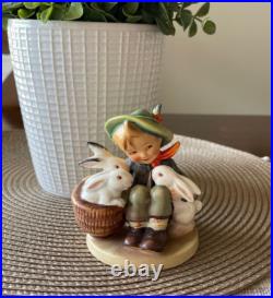 Vintage TMK-1 Mint Condition Goebel Hummel Boy Rabbits Cottagecore