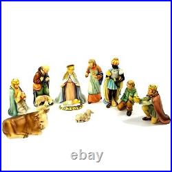 Vtg 10 Piece Hummel Goebel Nativity Set West Germany All #214 TMK 6 1951 Rare Ec