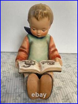 Vtg 2pc Goebel HUMMEL Western Germany Figurines #14/A 14/B Bookends Bookworm EUC