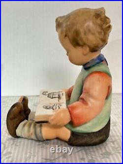 Vtg 2pc Goebel HUMMEL Western Germany Figurines #14/A 14/B Bookends Bookworm EUC