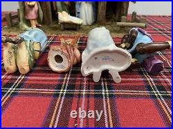 Vtg 8 Pc Set WithManager GOEBEL Hummel Nativity Standing W Germany HX323E 1965