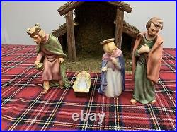 Vtg 8 Pc Set WithManager GOEBEL Hummel Nativity Standing W Germany HX323E 1965