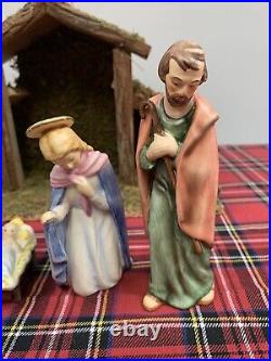 Vtg 8 Pc Set WithManager GOEBEL Hummel Nativity Standing W Germany HX323E 1965