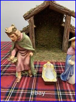 Vtg 8 Pc Set WithManager GOEBEL Hummel Nativity Standing W Germany HX323E 1965