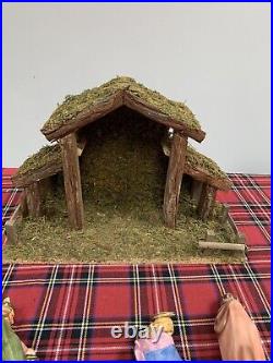 Vtg 8 Pc Set WithManager GOEBEL Hummel Nativity Standing W Germany HX323E 1965