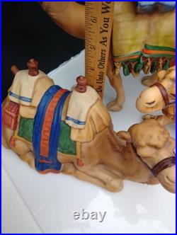 Vtg Goebel Hummel LARGE SET KNEELING STANDING LAYING NATIVITY CAMEL W Germany
