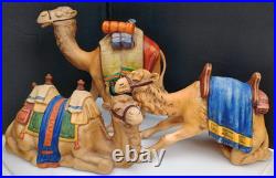 Vtg Goebel Hummel LG KNEELING STANDING LAYING NATIVITY CAMEL W Germany VIBRANT