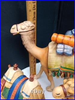 Vtg Goebel Hummel LG KNEELING STANDING LAYING NATIVITY CAMEL W Germany VIBRANT