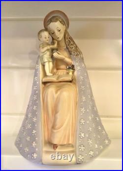Vtg HUMMEL Mary & Infant Jesus Flower Madonna Figurine Germany Full Bee 9.5 TMK2