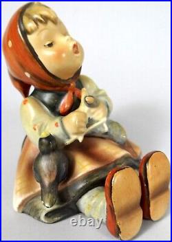 Vtg Hummel Figurine Happy Pastime Girl Singing Bird Goebel 69 1957 Mint