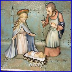 Vtg Hummel Goebel Holy Family 3Pc Nativity Set Large Mary Joseph Jesus W Germany