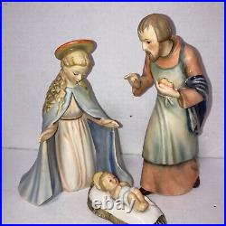 Vtg Hummel Goebel Holy Family 3Pc Nativity Set Large Mary Joseph Jesus W Germany