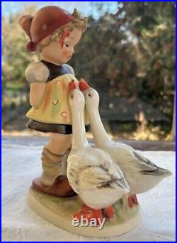 Vtg Hummel Goebel figurine Goose Girl LARGE 7 1/2 inch HUM 47/II TMK 3
