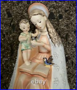 Vtg MJ Hummel Goebel W German Virgin Mary Flower Madonna Baby Jesus Ceramic 10/1