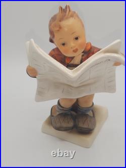 Vtg Mj. Hummel Latest News Porcelain 5 Figurine #184