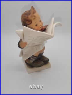 Vtg Mj. Hummel Latest News Porcelain 5 Figurine #184