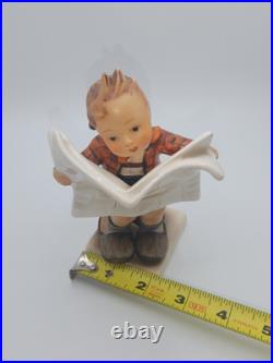 Vtg Mj. Hummel Latest News Porcelain 5 Figurine #184