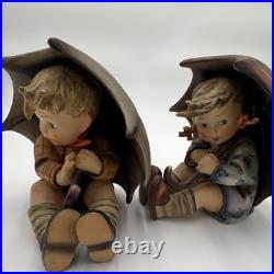 W. Goebel Children with Umbrellas 152 A Ceramic Figurine W. Germany Art Pottery 8