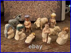 W Goebel Porzellanfabrik Nativity Figurines 1982 W Germany 10 Pc Set Hummel